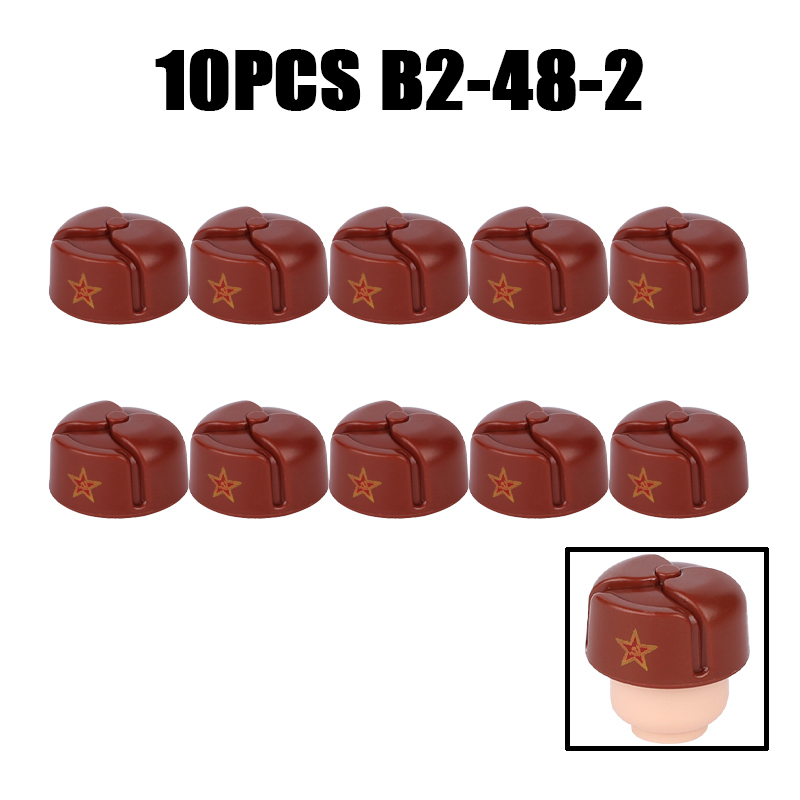 WW2 Military Soviet Soldier Helmet Building Blocks Medical Helmet Army Soliders Compatible Hats Bricks Children Gifts Toys