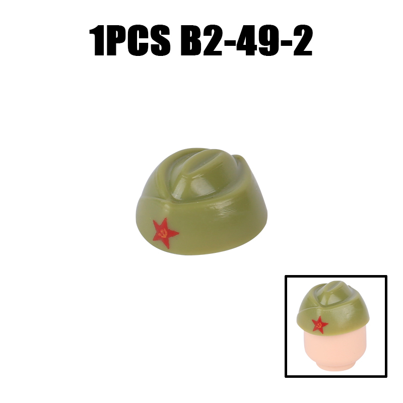 WW2 Military Soviet Soldier Helmet Building Blocks Medical Helmet Army Soliders Compatible Hats Bricks Children Gifts Toys