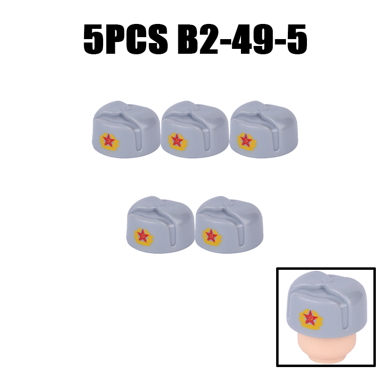 WW2 Military Soviet Soldier Helmet Building Blocks Medical Helmet Army Soliders Compatible Hats Bricks Children Gifts Toys