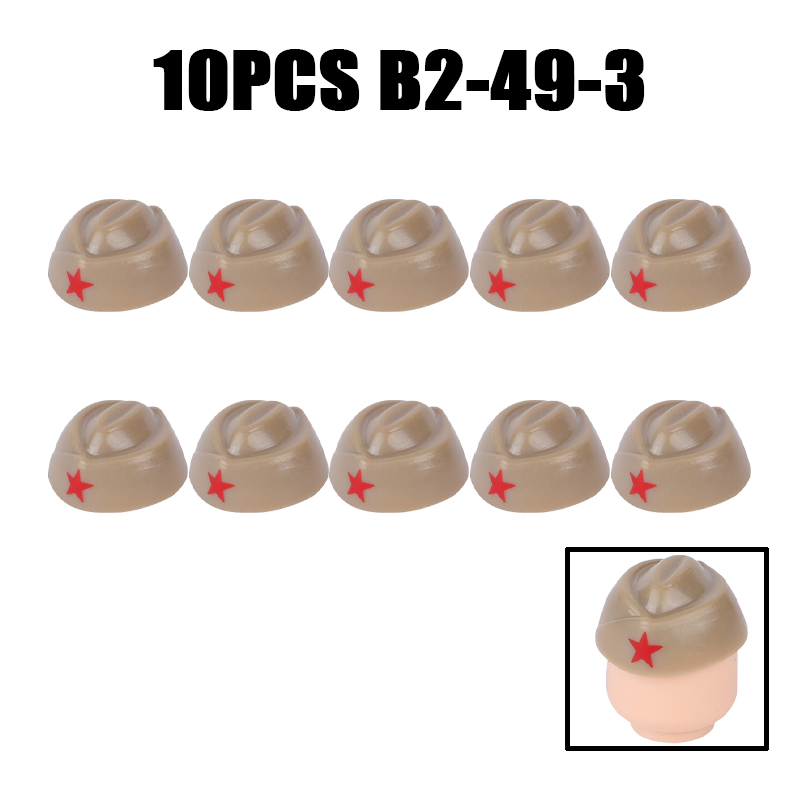 WW2 Military Soviet Soldier Helmet Building Blocks Medical Helmet Army Soliders Compatible Hats Bricks Children Gifts Toys