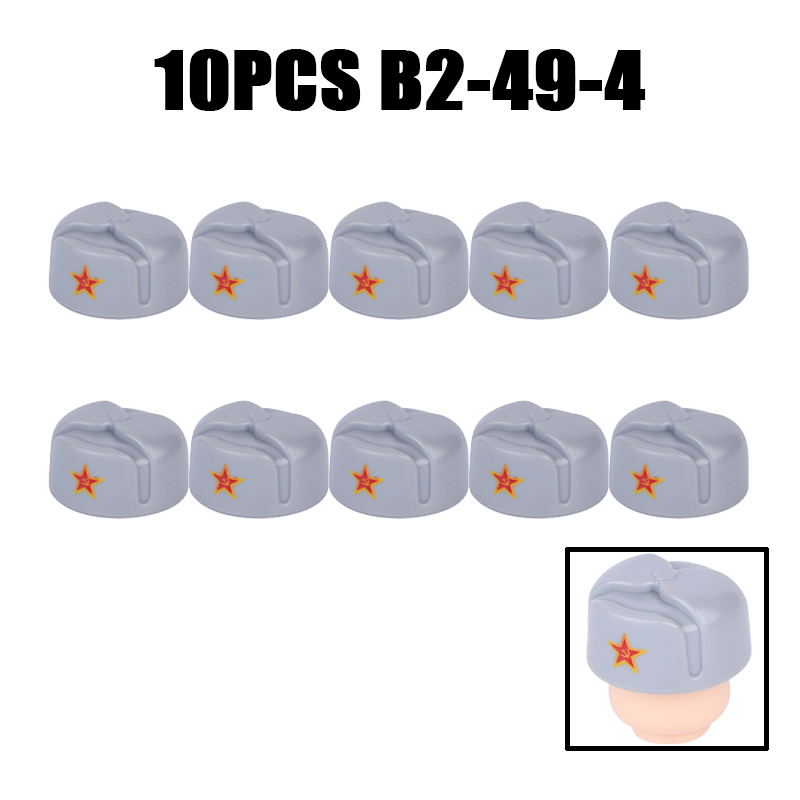 WW2 Military Soviet Soldier Helmet Building Blocks Medical Helmet Army Soliders Compatible Hats Bricks Children Gifts Toys