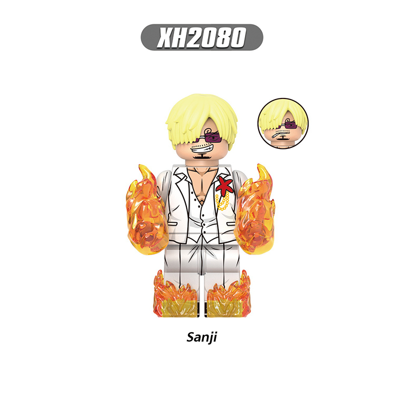 X0358 Japanese Anime One Piece Monkey D Luffy Action Figures Sanji Nami Building Blocks Usopp Gild Tesoro Minifigs Children Gifts Toys