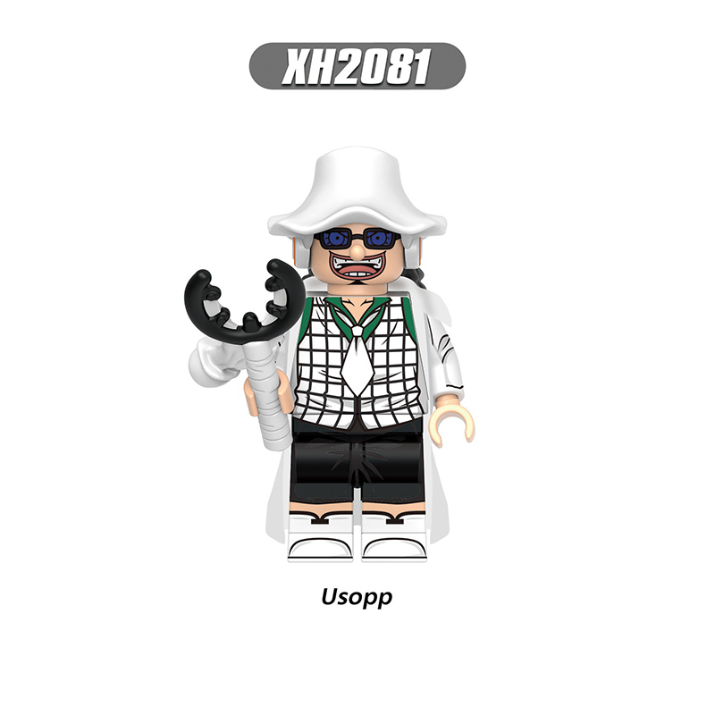 X0358 Japanese Anime One Piece Monkey D Luffy Action Figures Sanji Nami Building Blocks Usopp Gild Tesoro Minifigs Children Gifts Toys