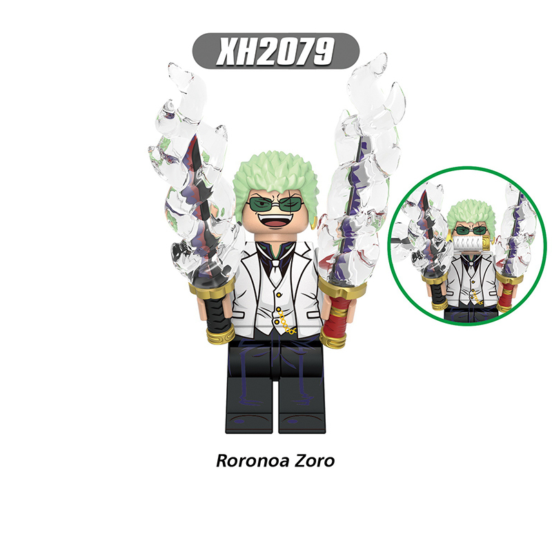 X0358 Japanese Anime One Piece Monkey D Luffy Action Figures Sanji Nami Building Blocks Usopp Gild Tesoro Minifigs Children Gifts Toys