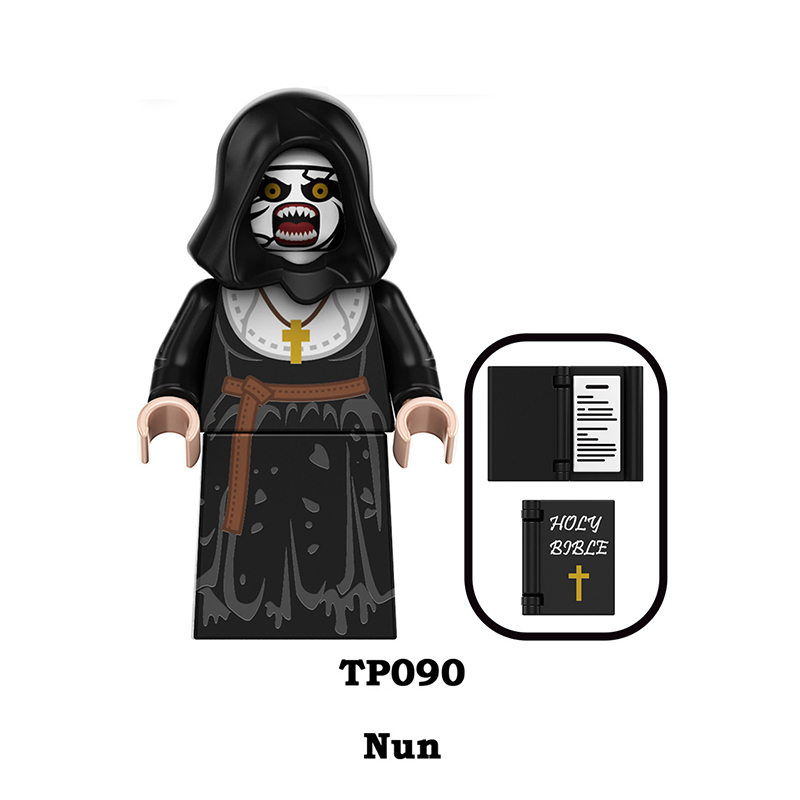 TP1011 Halloween Slender Man Annabelle Freddie Building Blocks Comic Tomie Nun Megan Minifigs Broll Anime Action Children Gifts Toys