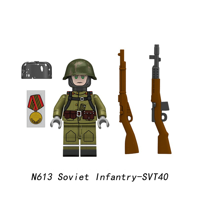 Military Soviet Infantry Gun Weapon Minifigs Bricks Kits Compatible