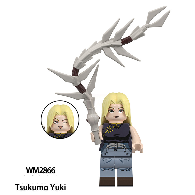 WM6201 Naruto Zenin Maki Japanese Anime Action Figure Tsukumo Yuki Ryomen Sukuna Bricks Minifigs Children Gifts Boys Toys