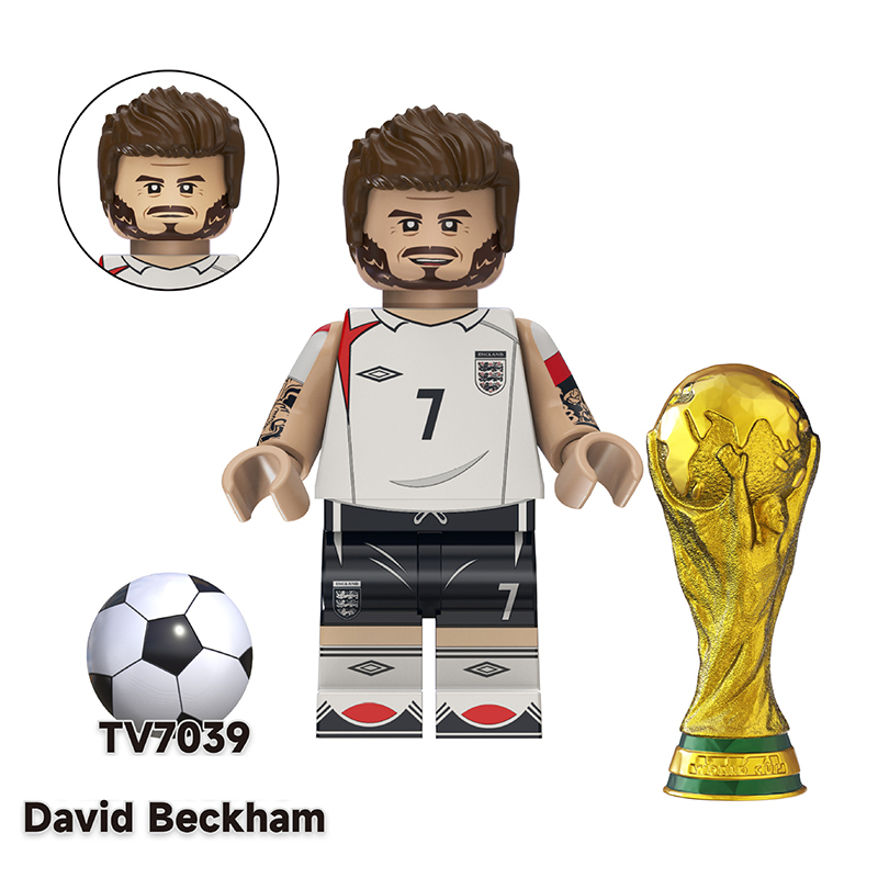 TV6505 Football Star Cristiano Ronaldo Leo Messi Anime Minifigs Building Blocks Neymar Gareth Bale Beckham Boys Toys Gifts Children
