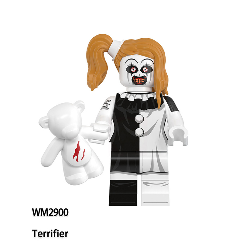 WM6205 Terror Halloween Chucky Nun Ash Anime Action Figure Terrifier Abo Silence Bricks Minifigs Children Gifts Boys Toys