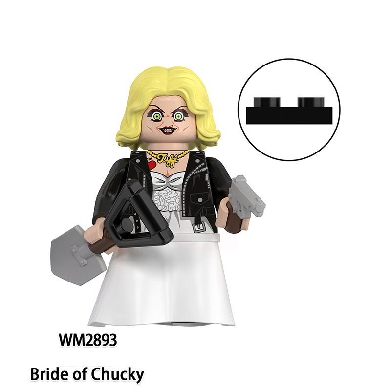 WM6205 Terror Halloween Chucky Nun Ash Anime Action Figure Terrifier Abo Silence Bricks Minifigs Children Gifts Boys Toys