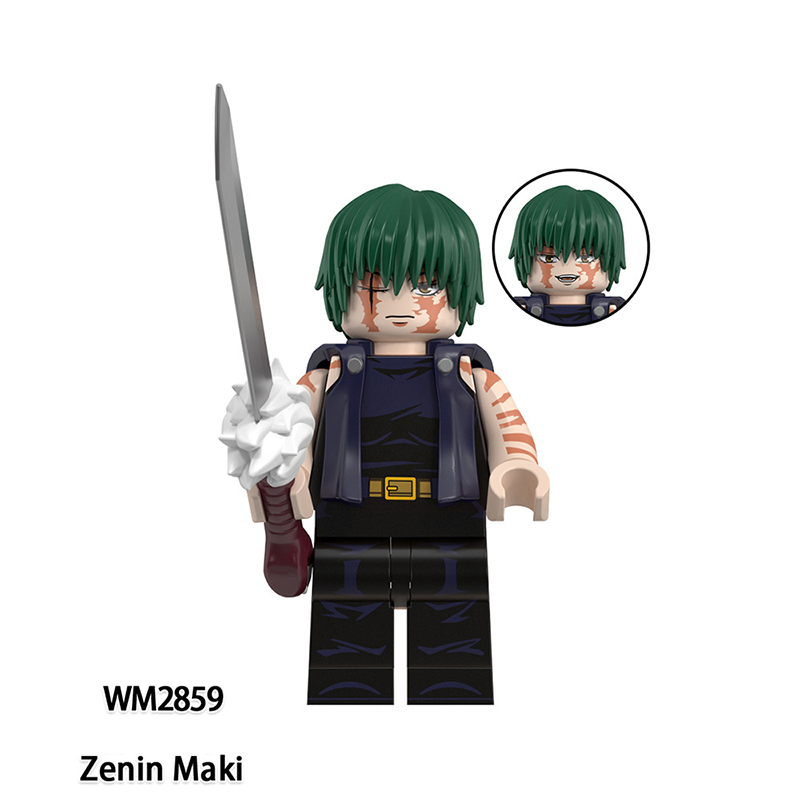 WM6201 Naruto Zenin Maki Japanese Anime Action Figure Tsukumo Yuki Ryomen Sukuna Bricks Minifigs Children Gifts Boys Toys