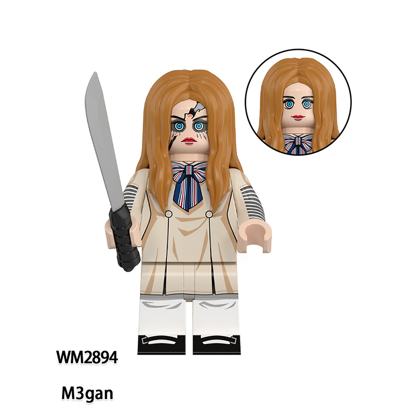WM6205 Terror Halloween Chucky Nun Ash Anime Action Figure Terrifier Abo Silence Bricks Minifigs Children Gifts Boys Toys