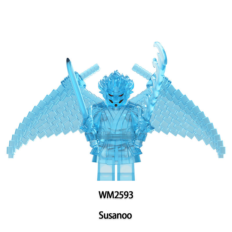WM6153 Naruto Aeries Anime Susanoo Minifigs Building Blocks Sasuke Uchiha Hashirama Senju Action Figures Children Toys Gifts