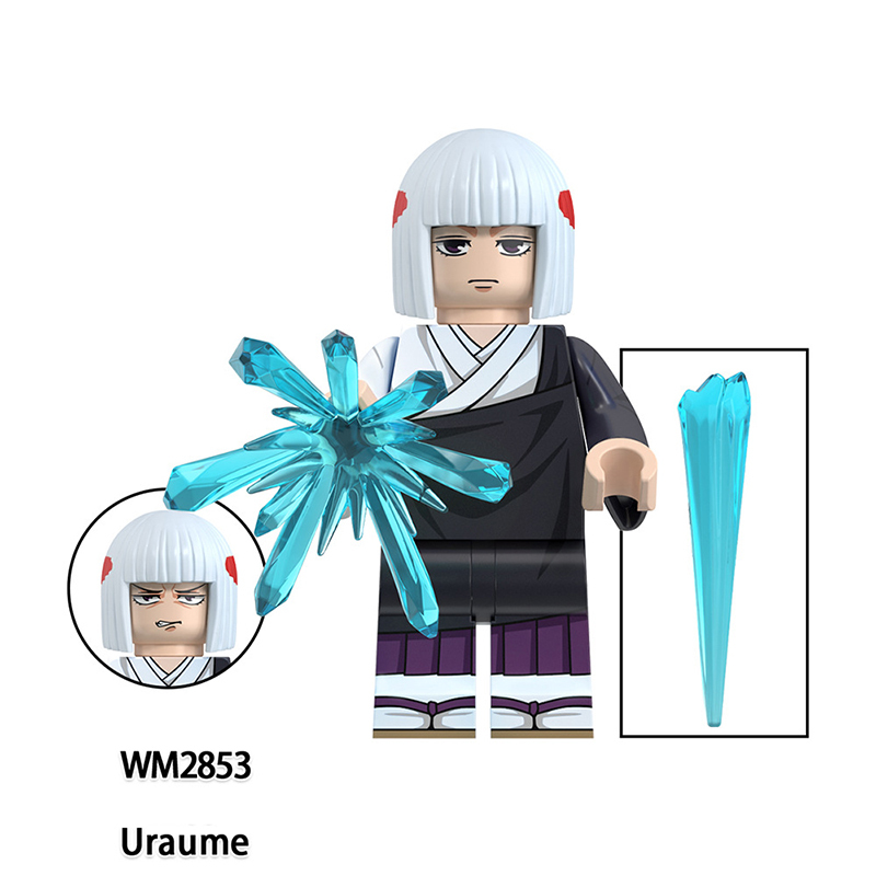 WM6200 Naruto Aeries Anime Zenin Naobito Uraume Minifigs Building Blocks Ryomen Sujuna Makora Action Figures Children Toys Gifts