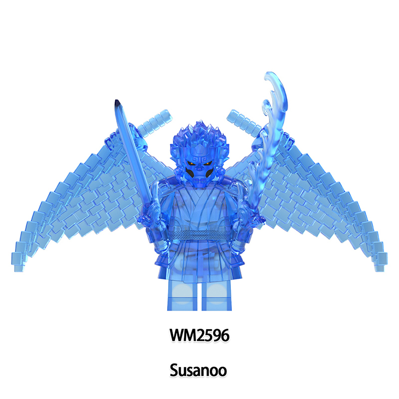 WM6153 Naruto Aeries Anime Susanoo Minifigs Building Blocks Sasuke Uchiha Hashirama Senju Action Figures Children Toys Gifts