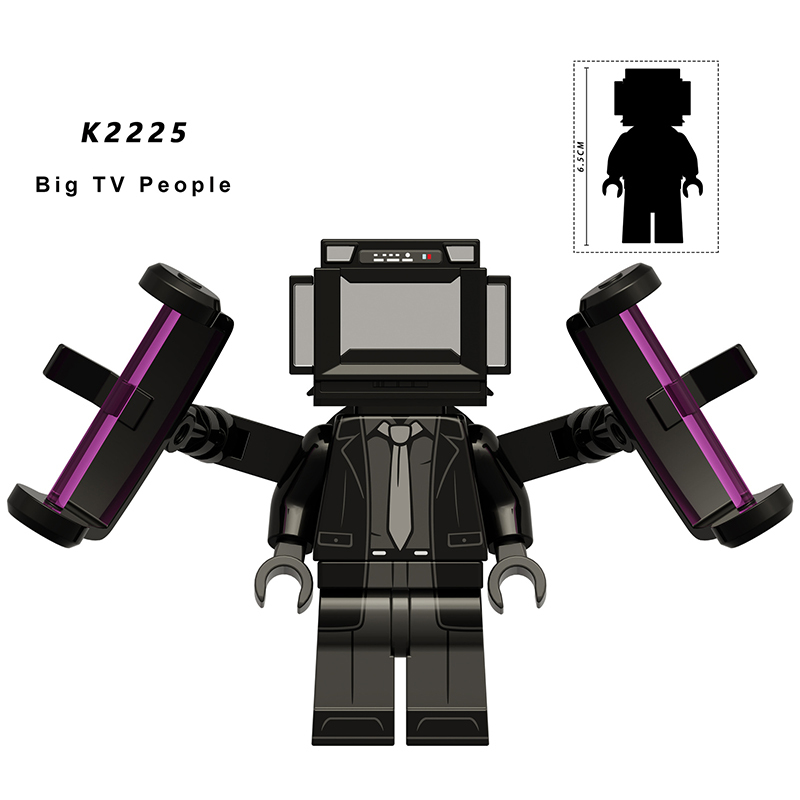 KDL834 Web Anime Series Big Cameraman TV People Building Blocks Monitor Female Minifigs Lightning Children Gifts Toys Boys