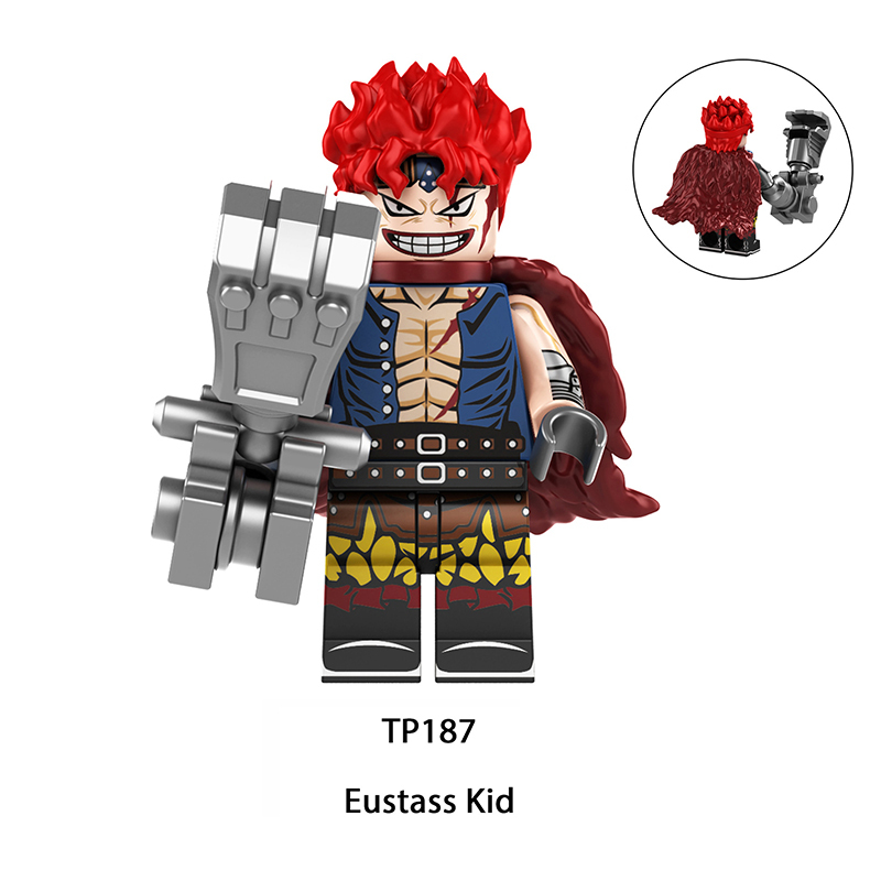 TP185 TP187 Japanese Anime One Piece Shanks Eustass Kid Action Figures Bartolomeo Building Blocks Ryuma Minifigs Children Gifts Toys TP191 TP194