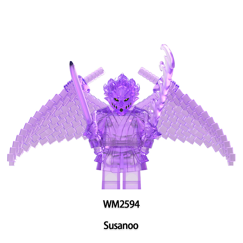 WM6153 Naruto Aeries Anime Susanoo Minifigs Building Blocks Sasuke Uchiha Hashirama Senju Action Figures Children Toys Gifts