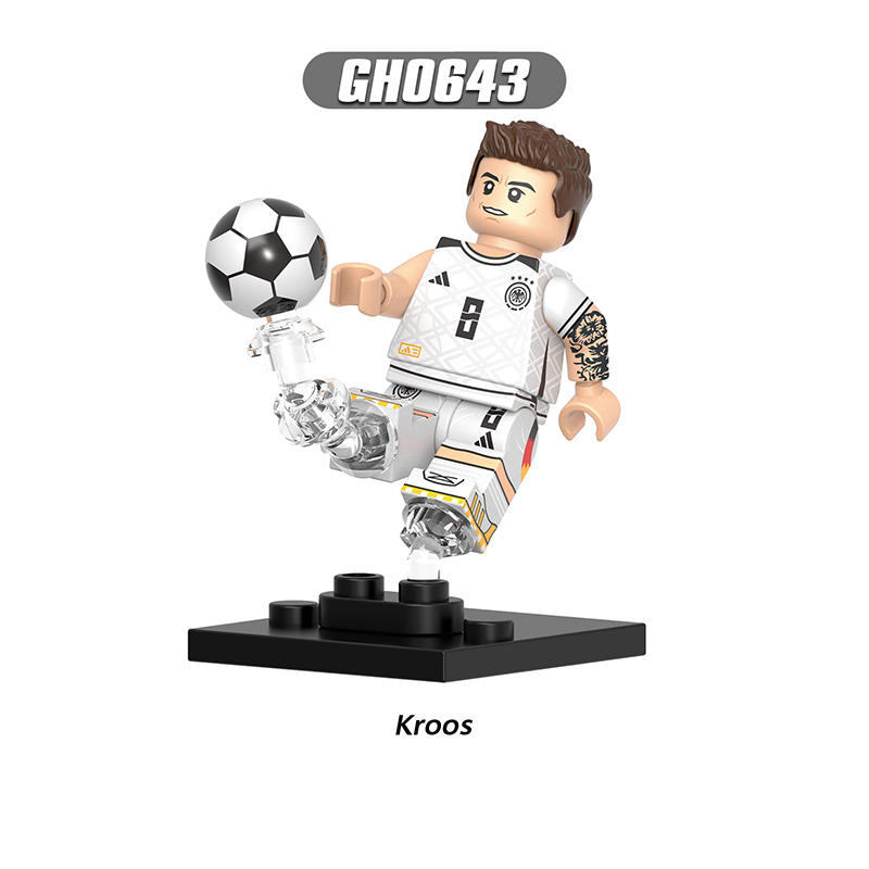 World Cup Modric De Bruyne Kroos Kane Football Minifig Kids Bricks