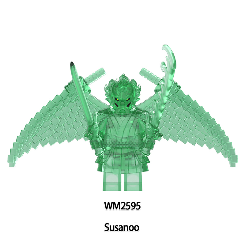 WM6153 Naruto Aeries Anime Susanoo Minifigs Building Blocks Sasuke Uchiha Hashirama Senju Action Figures Children Toys Gifts
