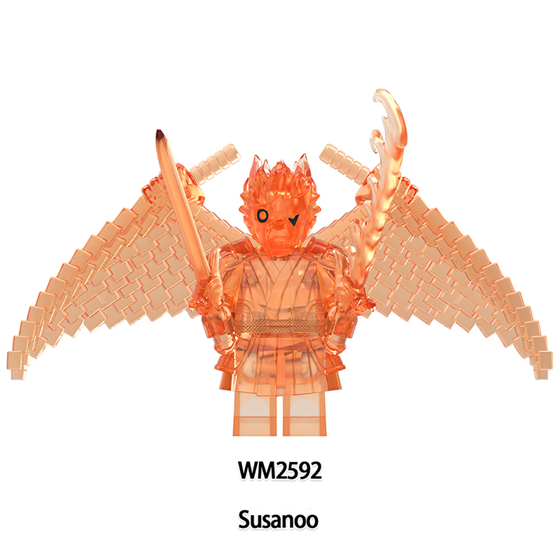 WM6153 Naruto Aeries Anime Susanoo Minifigs Building Blocks Sasuke Uchiha Hashirama Senju Action Figures Children Toys Gifts