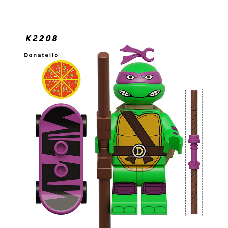 KDL831 American Anime Teenage Mutant Ninja Turtles Minifigs Building Blocks Weapon Accessories Raphael Donatello Children Gifts Toy