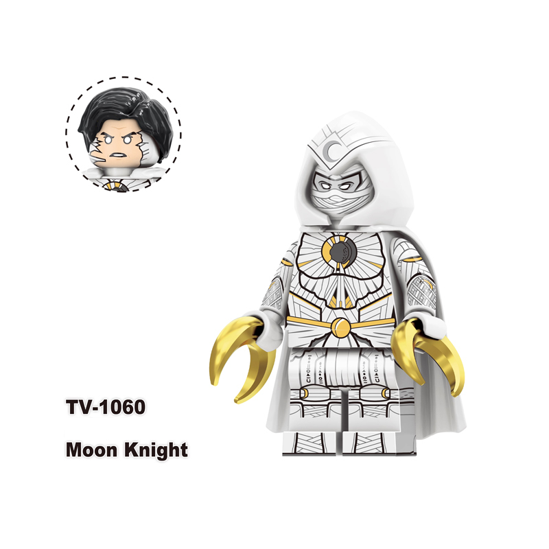 TV6208 Marvel DC Super Hero Wolverine Moon Knight Action Figures Magneto Minifigs Building Blocks Model Collection Toys Children Gifts
