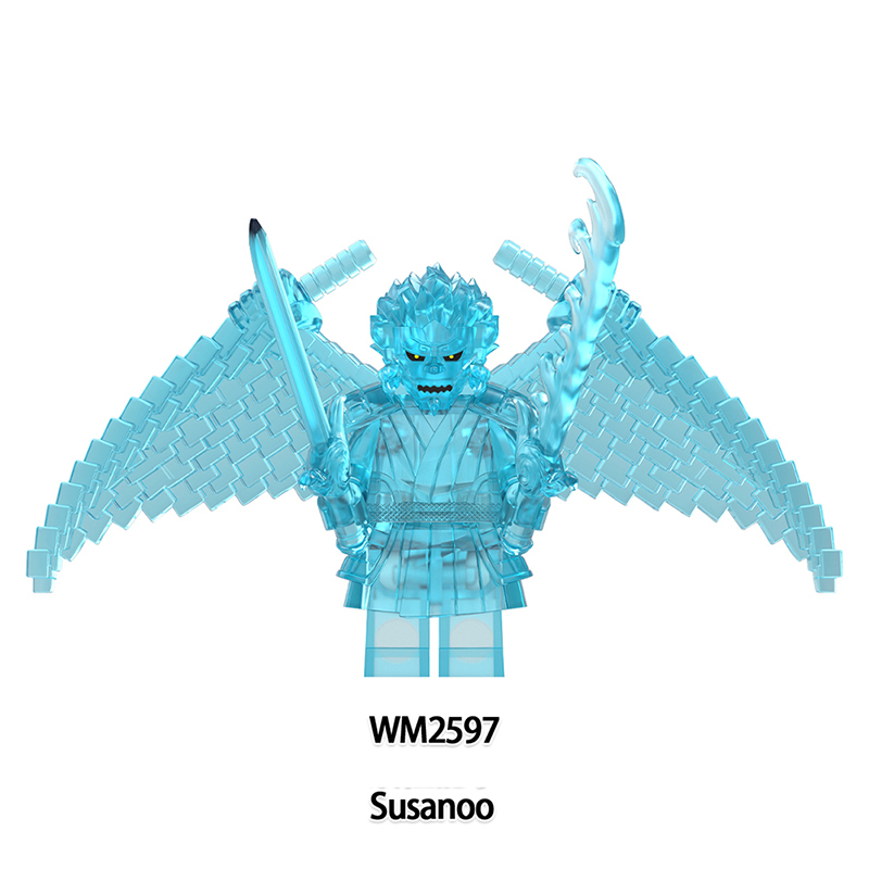 WM6153 Naruto Aeries Anime Susanoo Minifigs Building Blocks Sasuke Uchiha Hashirama Senju Action Figures Children Toys Gifts