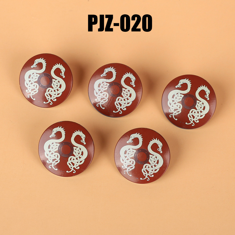 PJZ014-023 Medieval Military Knights Shields Building Blocks Middle Age Soldiers Weapons Accessories Armor Bricks Toys Kids Gift