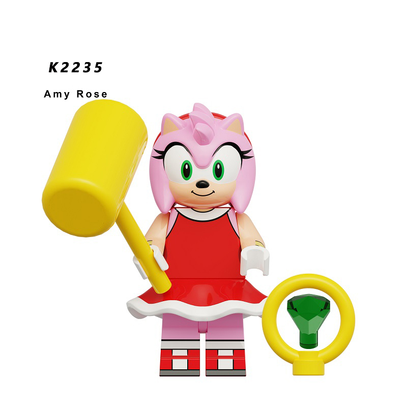 KDL835 Anime Sonic the Hedgehog Minifig Miles Prower Amy Rose Movies Action Figures Building Blocks Kids Birthday Gifts Boys