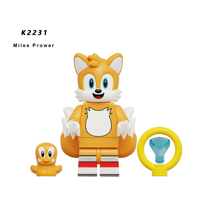 KDL835 Anime Sonic the Hedgehog Minifig Miles Prower Amy Rose Movies Action Figures Building Blocks Kids Birthday Gifts Boys