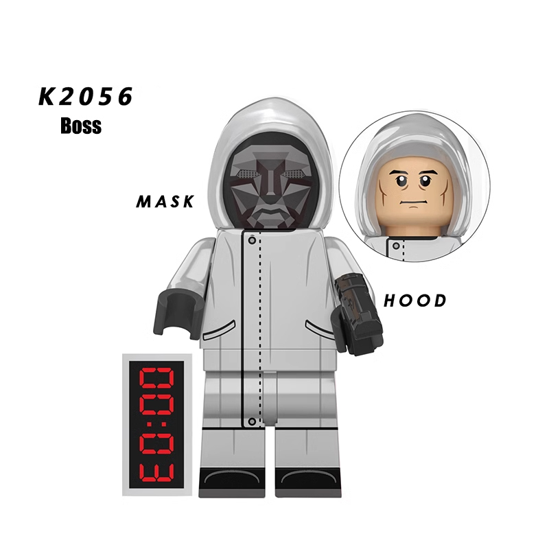 KDL808 Squid Game Action Figures Block Manager Minifigs Movies Action Figures Building Blocks Triangle Punisher KidsGifts Boys