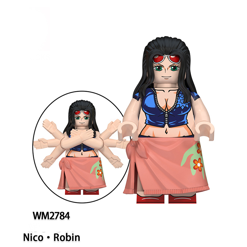 Japanese Anime Game Roronoa Zoro Brook Usopp Robin Minifigs Kids Toys