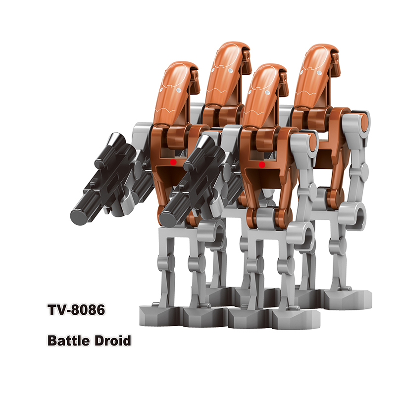 TV6111 Star Wars Assault Robot Captain Minifigs Building Blocks General Grievous Clone Stormtrooper Action Figure Children Toys Gifts
