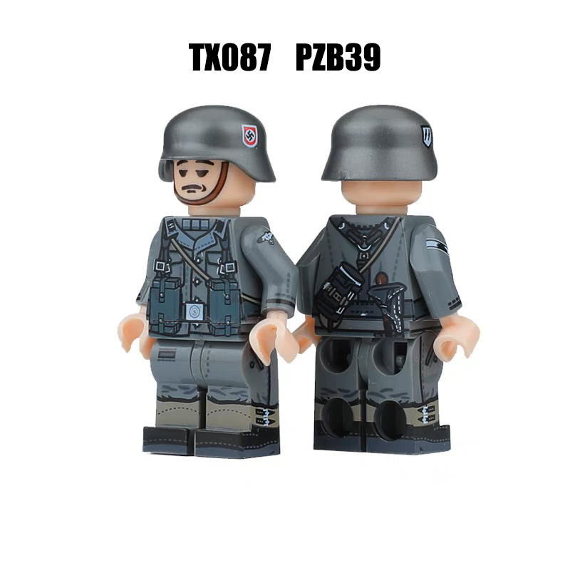TX086-091 WW1 WW2 German Soliders Military STG44 MP40 Building Blocks War Army 98K PZB39 EMP35 Weapon SVT40 Accessoories Toys Gift