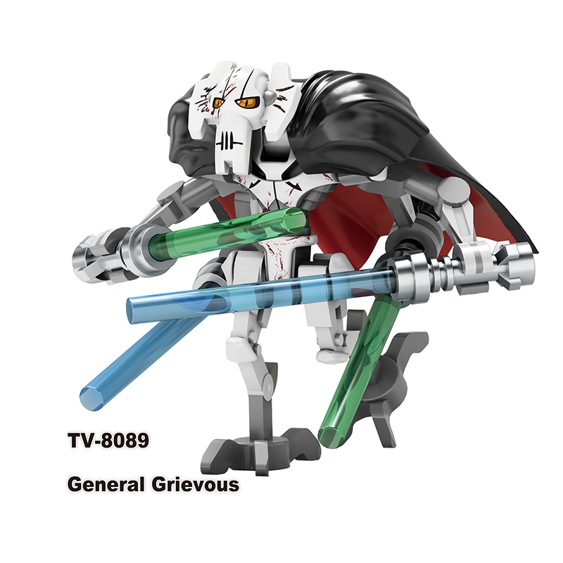 TV6111 Star Wars Assault Robot Captain Minifigs Building Blocks General Grievous Clone Stormtrooper Action Figure Children Toys Gifts