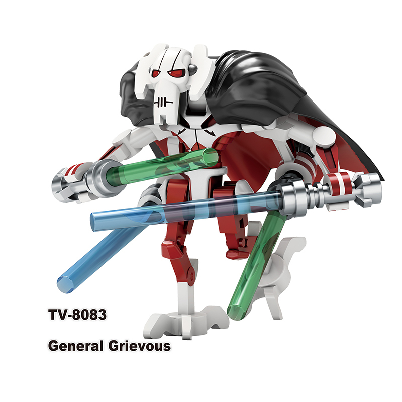 TV6111 Star Wars Assault Robot Captain Minifigs Building Blocks General Grievous Clone Stormtrooper Action Figure Children Toys Gifts