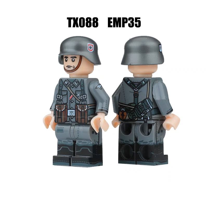 TX086-091 WW1 WW2 German Soliders Military STG44 MP40 Building Blocks War Army 98K PZB39 EMP35 Weapon SVT40 Accessoories Toys Gift