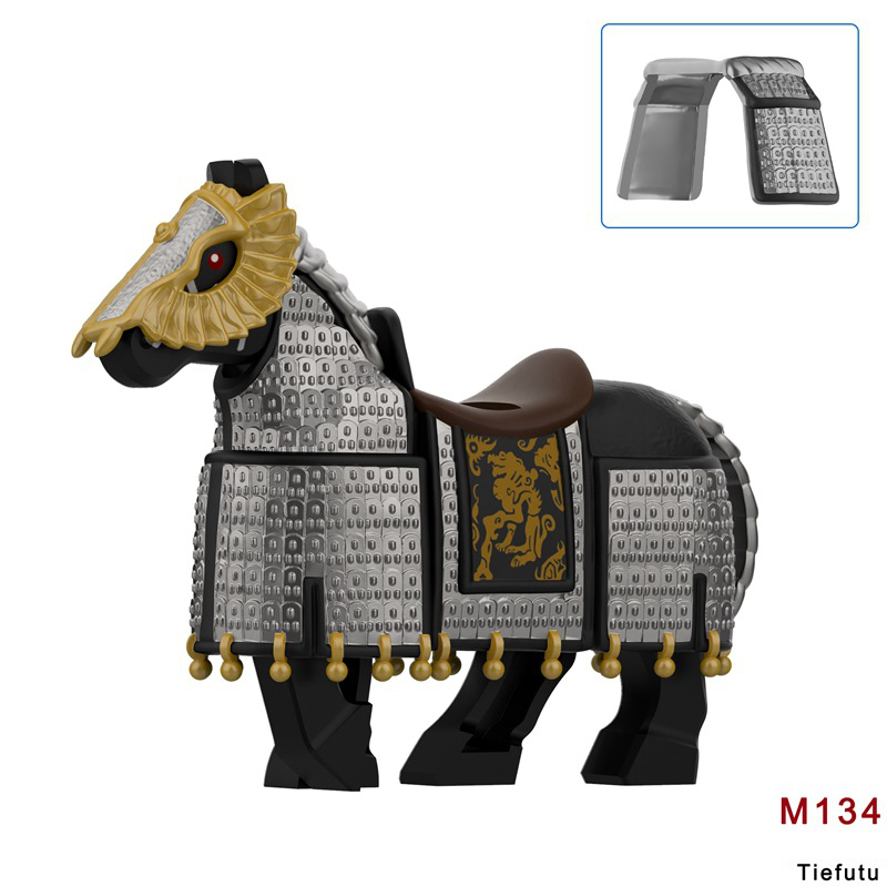Xuanjia military knife knight Horse Solider Assembled Minifig Bricks