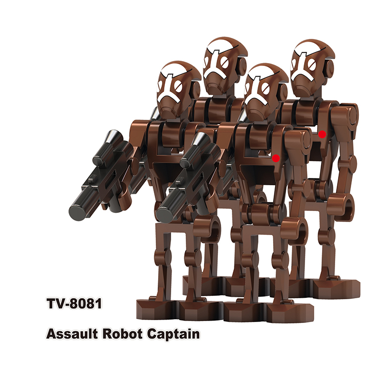 TV6111 Star Wars Assault Robot Captain Minifigs Building Blocks General Grievous Clone Stormtrooper Action Figure Children Toys Gifts