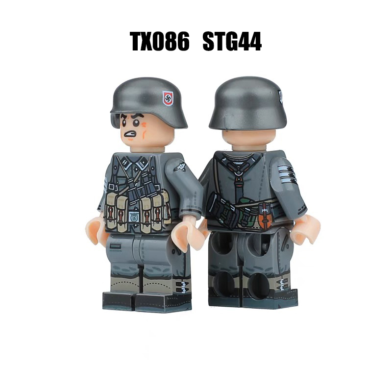 TX086-091 WW1 WW2 German Soliders Military STG44 MP40 Building Blocks War Army 98K PZB39 EMP35 Weapon SVT40 Accessoories Toys Gift