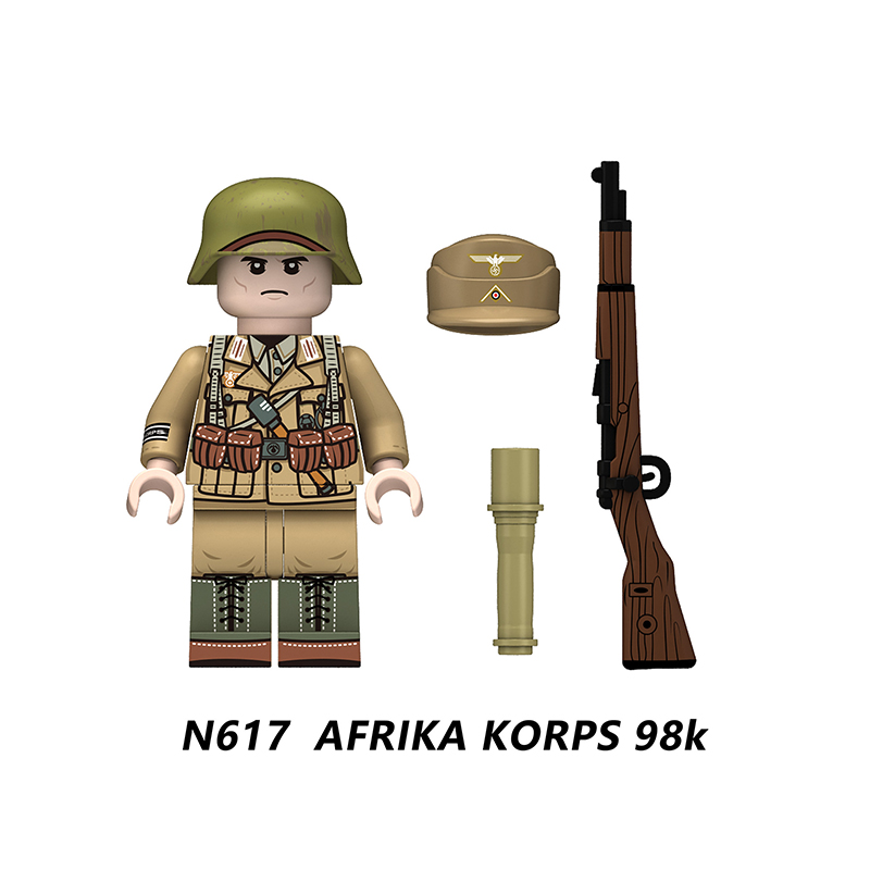 WW1 WW2 North African Submachine Gunner Bricks War Military Compatible