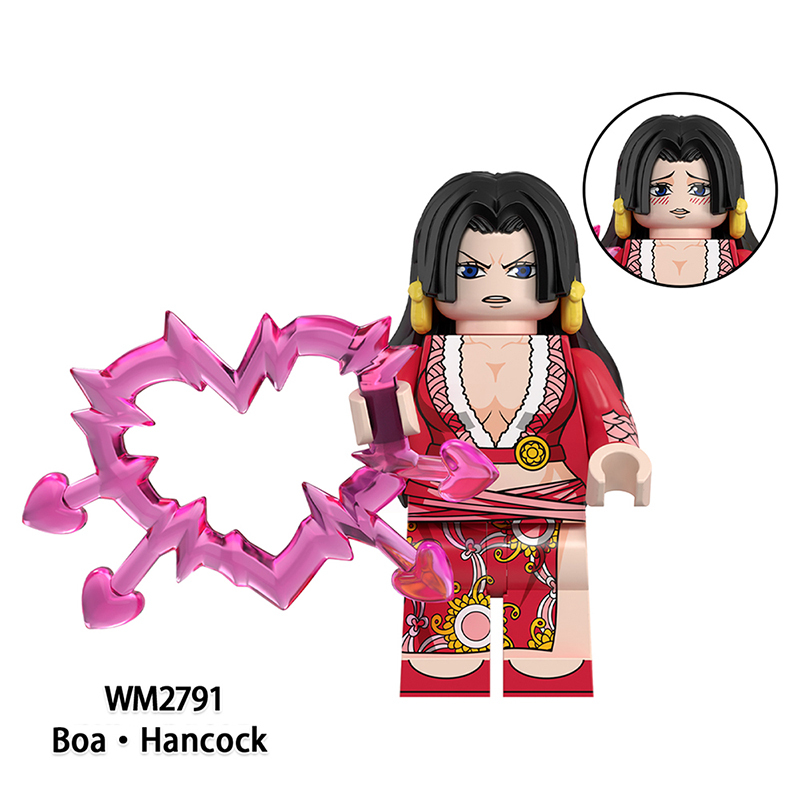 WM6192 One Piece Japanese Anime Franky Buggy Action Figures Jinbe Hancock Building Blocks Mihawk Minifigs Cartoon Children Gift