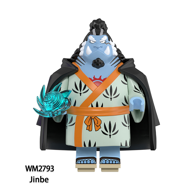 WM6192 One Piece Japanese Anime Franky Buggy Action Figures Jinbe Hancock Building Blocks Mihawk Minifigs Cartoon Children Gift