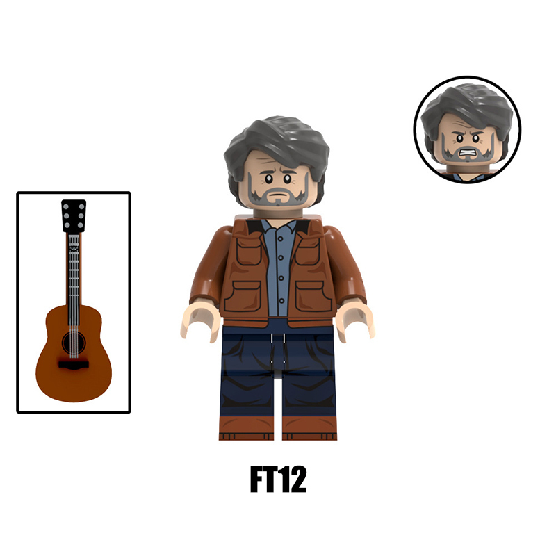 FT11-13 Hot Anime US Film Joel Ellie The End of America Action Figures Weapon Gun Minifig Assembly Building Blocks Toys Children