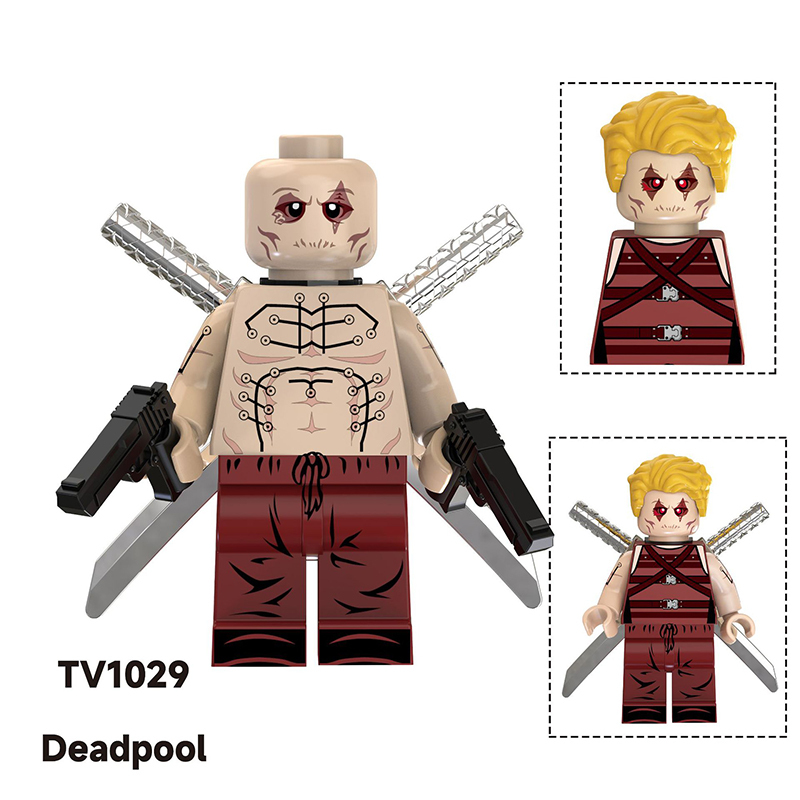 TV6204 Marvel Series Spiderman Action Figures Suer Hero Deadpool Minifigs Building Blocks Model Collection Toys Children Gifts