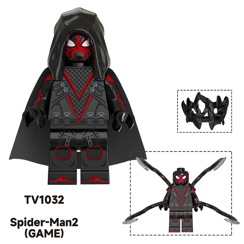 TV6204 Marvel Series Spiderman Action Figures Suer Hero Deadpool Minifigs Building Blocks Model Collection Toys Children Gifts