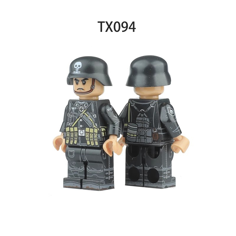TX092-95 WW1 WW2 German Soliders Military Hitler Youth Building Blocks War Army Blank Army WeaponAccessoories Toys Gift