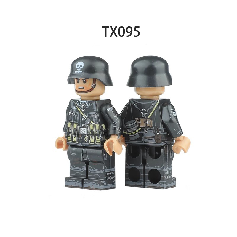 TX092-95 WW1 WW2 German Soliders Military Hitler Youth Building Blocks War Army Blank Army WeaponAccessoories Toys Gift