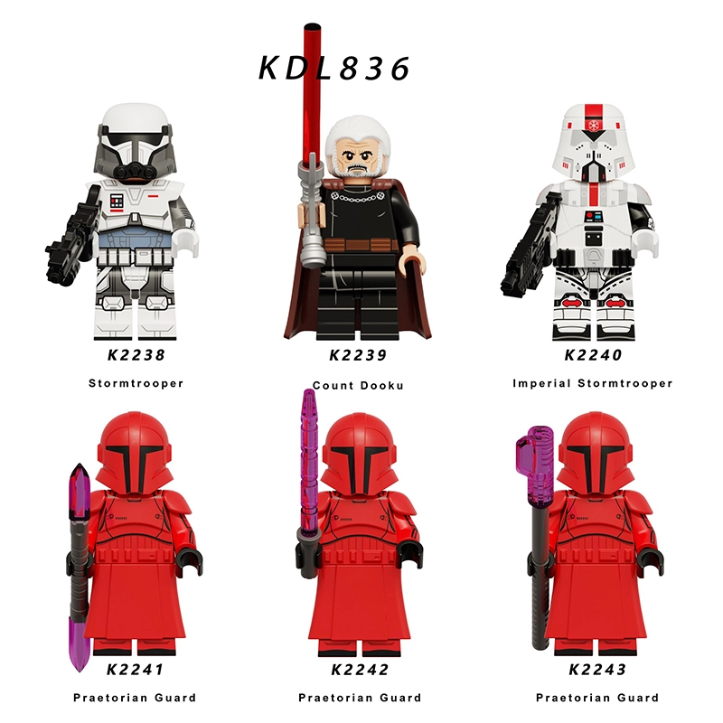 KDL836 Star Wars Imperial Storm Troopers Count Dooku Minifigs Building  Blocks Praetorian Guard Solider Weapon Toys Children Gifts